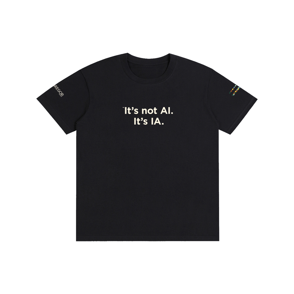 "It's Not AI, It's IA" Pure Cotton Minimalist Unisex T-Shirt