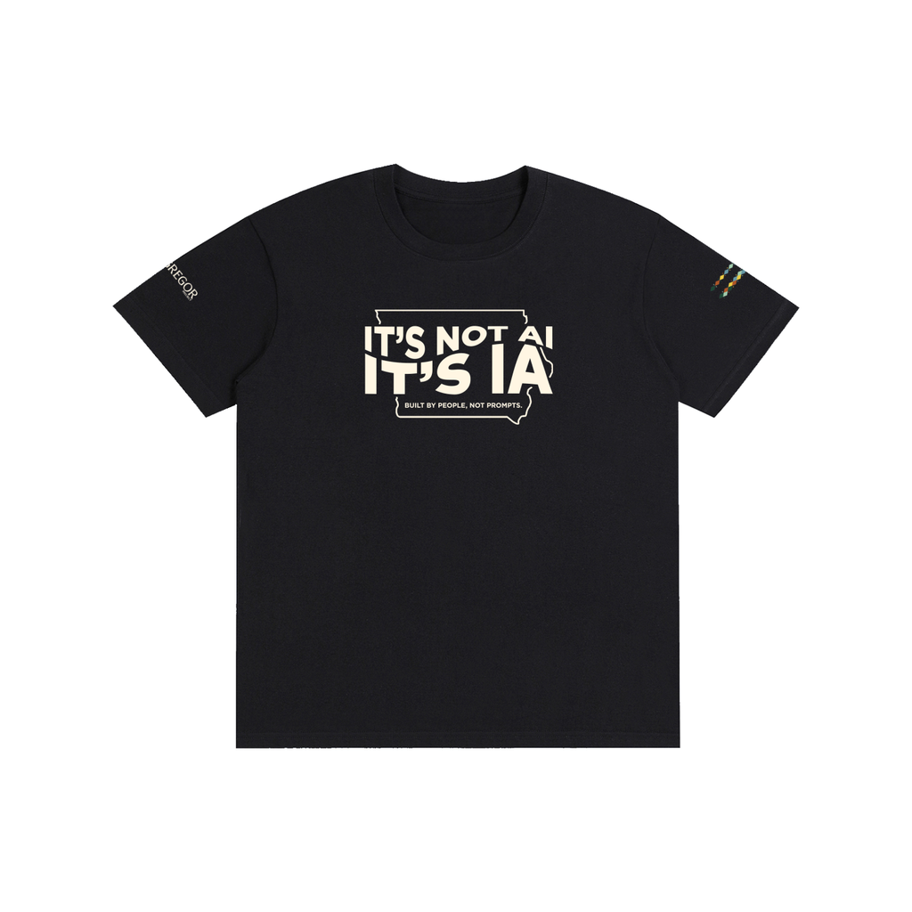 "Built By People, Not Prompts" Pure Cotton Unisex T-Shirt