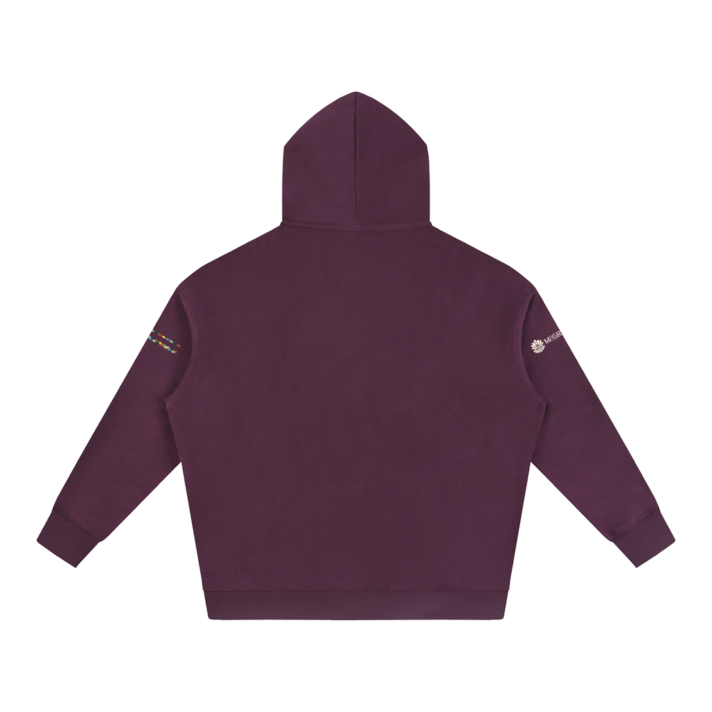 "Built by People, Not Prompts" Oversize Fleeced Hoodie